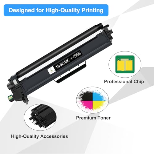 TRUE IMAGE TN227 TN-227BK/C/M/Y High Yield Toner Cartridge 4 Pack: TN-223BK/C/M/Y Compatible for Brother TN223 TN-227 TN 227BK/C/M/Y 227 for HL-L3290CDW HL-L3270CDW MFC-L3770CDW HL-L3210CW MFC-L3750CDW Printer - Image 5