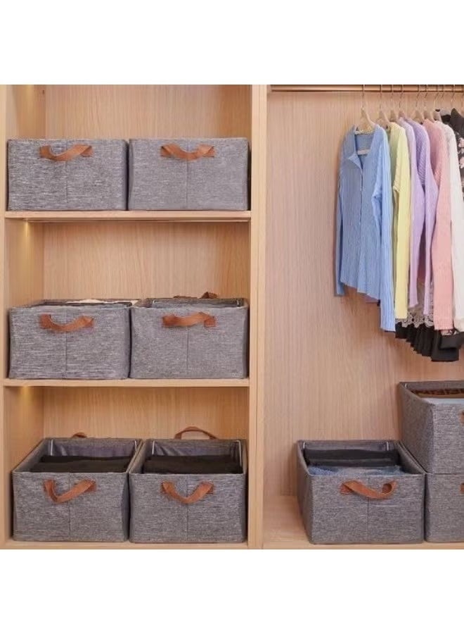 (2 pieces) of foldable Oxford storage box for organizing clothes, towels and furnishings, size 44*30*20 cm (color may vary)