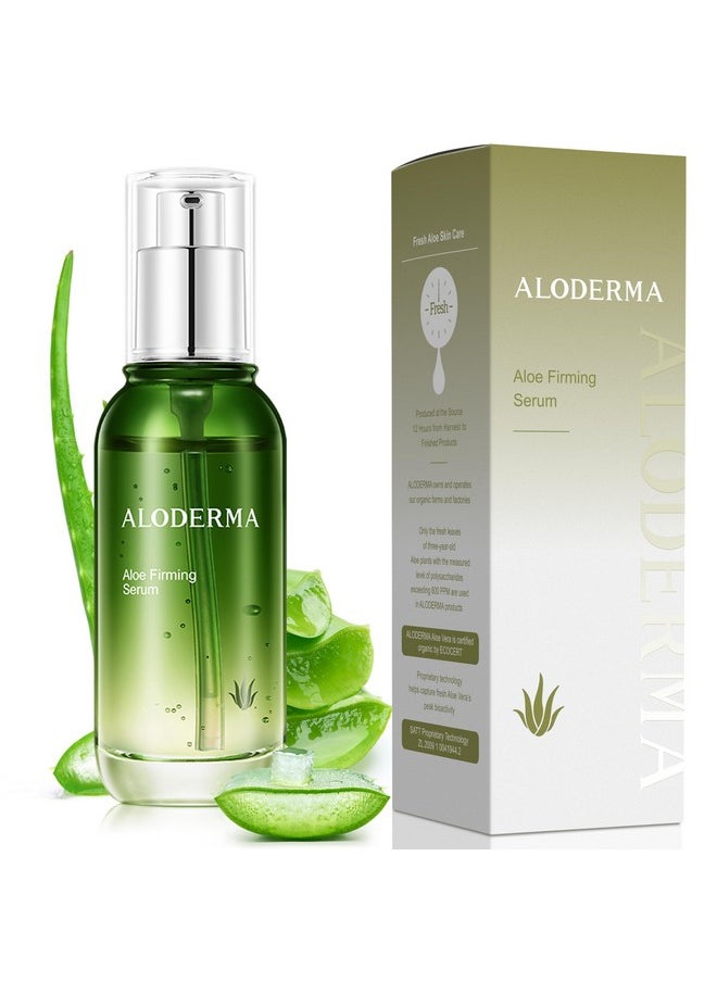 Aloderma Aloderma Firming Face Serum with 64% Organic Aloe Vera - Age-Defying Face Plumping Serum for Radiant Skin - Tighten Skin, Reduce the Appearance of Fine Lines & Wrinkles with Hyaluronic Acid, 1.7 Oz  - Image 1