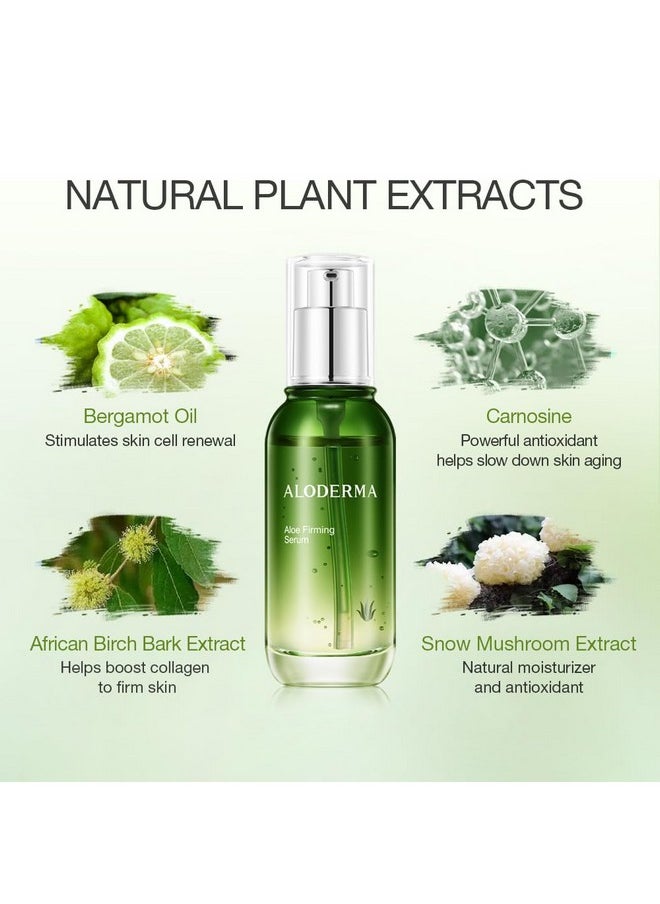 Aloderma Aloderma Firming Face Serum with 64% Organic Aloe Vera - Age-Defying Face Plumping Serum for Radiant Skin - Tighten Skin, Reduce the Appearance of Fine Lines & Wrinkles with Hyaluronic Acid, 1.7 Oz  - Image 3