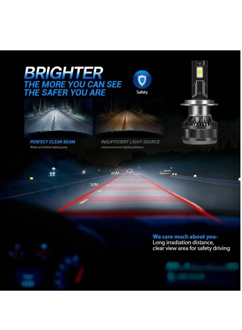 Loquat Car LED Headlight 6000K 55W  5800LM Auto LED Lamp Turbo Fog Light 12V ( H8/H9/H11 ) - Image 3