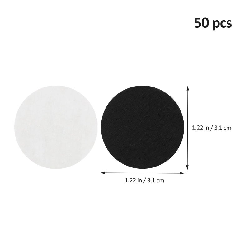 Black Adhesive Felt Furniture Pads 50pcs Chair Leg Protectors Non Slip Floor Guards - Image 3