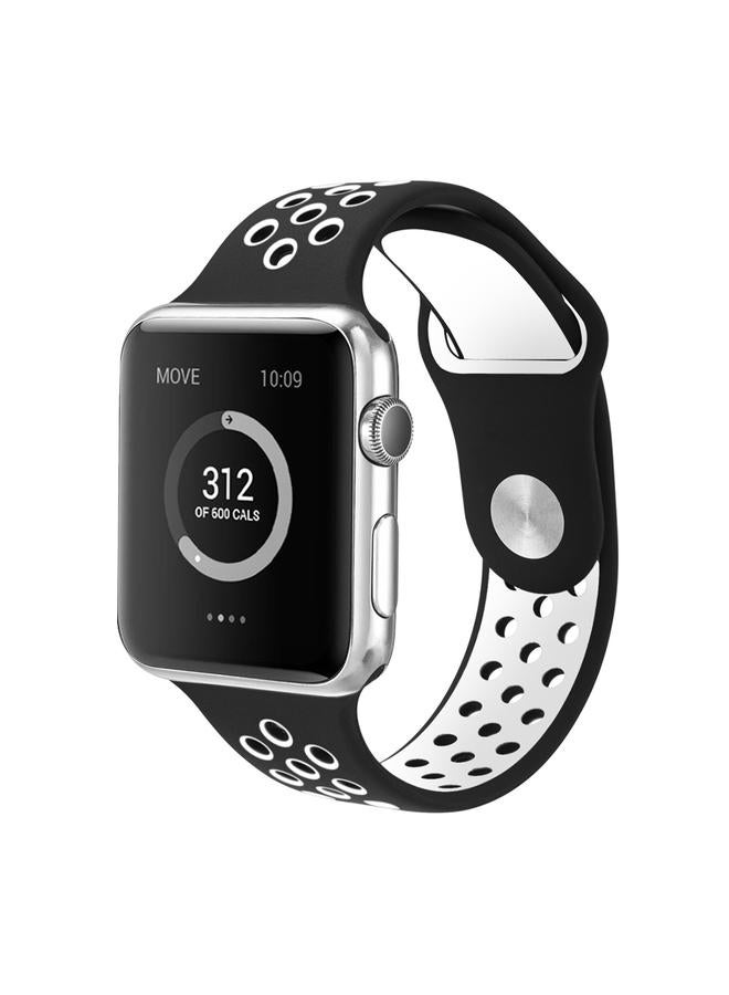erorex Replacement Band For Apple Watch Series 10 42mm / 9&8&7 41mm / SE 3&SE 2&6&SE&5&4 40mm / 3&2&1 38mm Fashionable Classical Silicone Sport Watch Band - Image 4