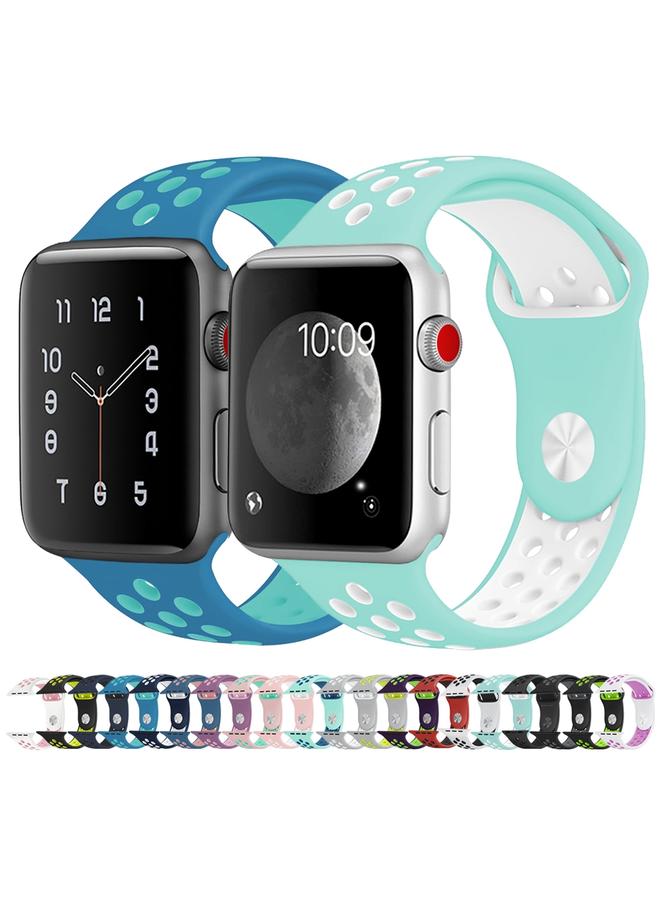erorex Replacement Band For Apple Watch Series 10 42mm / 9&8&7 41mm / SE 3&SE 2&6&SE&5&4 40mm / 3&2&1 38mm Fashionable Classical Silicone Sport Watch Band - Image 5