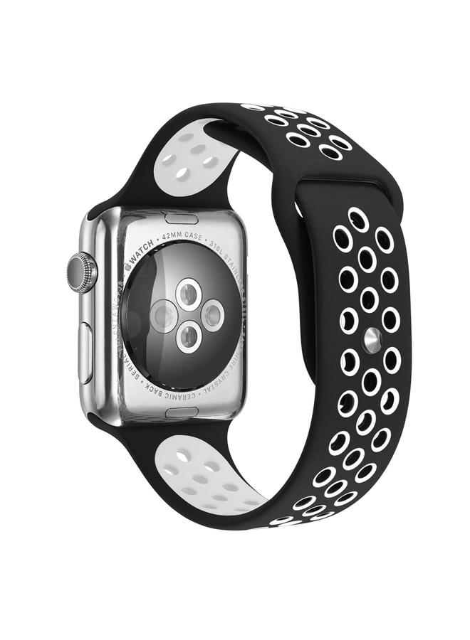 erorex Replacement Band For Apple Watch Series 10 42mm / 9&8&7 41mm / SE 3&SE 2&6&SE&5&4 40mm / 3&2&1 38mm Fashionable Classical Silicone Sport Watch Band - Image 1