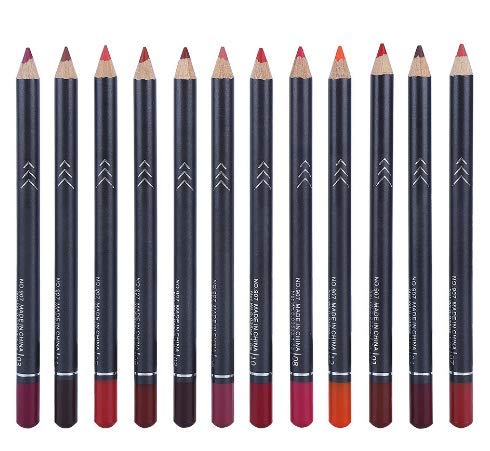 Betued 12 Colors Lip Liner Pencil Lip Makeup Soft Pencils Mattee Waterproof Lip Liner Pencil Lipstick Pen Longlasting Comestic Tool Matte Lip Liner Pencil Set