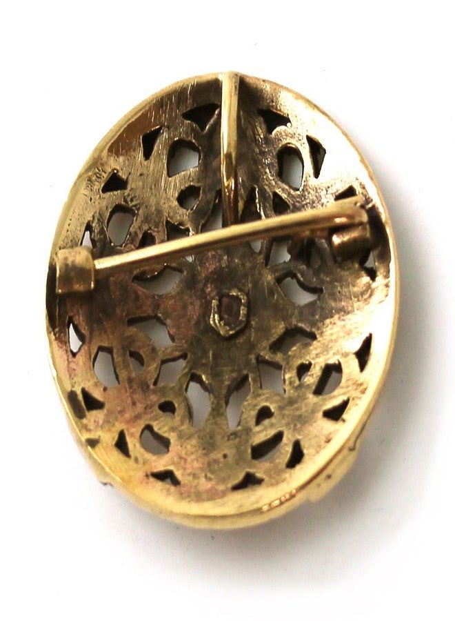 LynnAround Bronze Gold Viking Shield Brooches,Clothes Fasteners - Cloak, Shawl, Scarf Pin, Norse Vintage Jewelry - Image 4