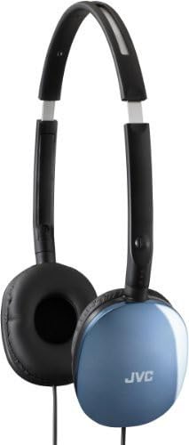 JVC سماعات رأس جاي في سي الزرقاء القابلة للطي الملونة على الأذن مع سلك بطول 3.94 قدم وقابس نحاسي رفيع HAS160A - Image 4