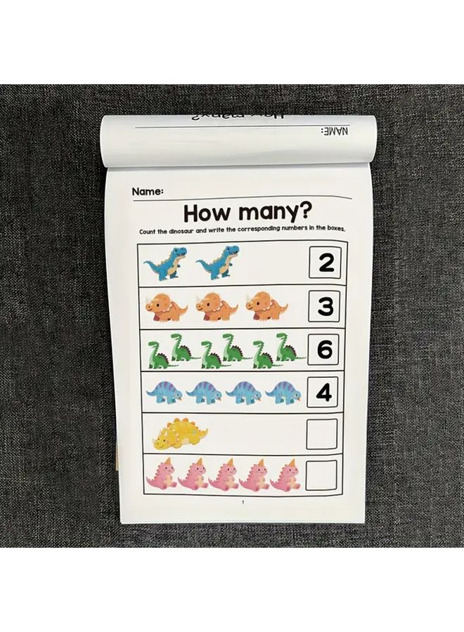 دفتر العمل التفاعلي للرياضيات ما قبل المدرسة مع التتبع الرقمي للجمع والطرح للأعمار من 2 إلى 4 سنوات - Image 1