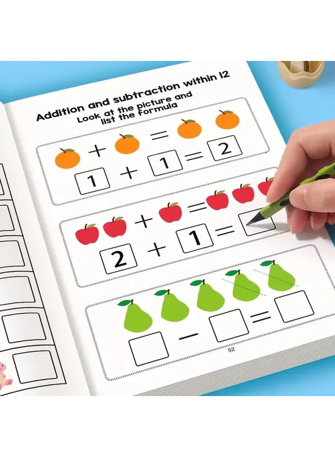 دفتر العمل التفاعلي للرياضيات ما قبل المدرسة مع التتبع الرقمي للجمع والطرح للأعمار من 2 إلى 4 سنوات - Image 4