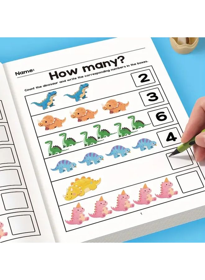 دفتر العمل التفاعلي للرياضيات ما قبل المدرسة مع التتبع الرقمي للجمع والطرح للأعمار من 2 إلى 4 سنوات - Image 2