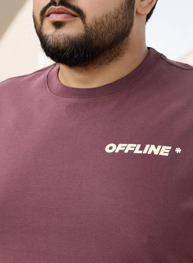 Maxim  Plus Size Typographic Print T-shirt for Men | Best Price UAE