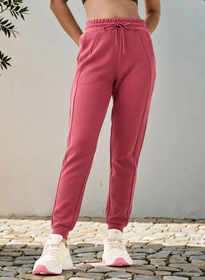 Kappa Kappa Panelled Joggers with Drawstring Closure and Pockets