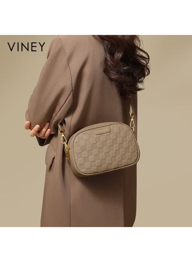 Viney Leather Handbag, Women's Bag, Niche Crossbody Small Bag, Light Luxury Brand Shoulder Bag, Birthday Gift, Stylish Present For Girlfriend Or Wife - Image 2