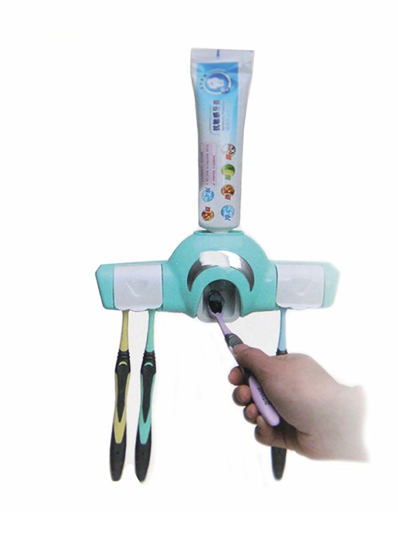 جوكسين موزع معجون الأسنان مع حامل يتسع ل 4 قطع من فرشاة الأسنان (ألوان متنوعة) - Image 3