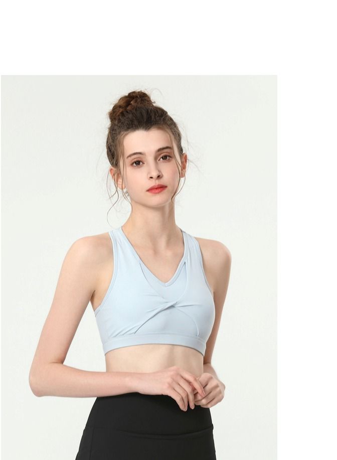 Loquat Yoga sports running fitness vest Blue 