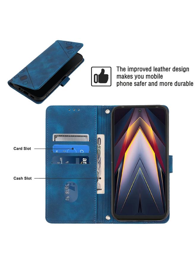 erorex Case For Tecno Pova 4 LG7n Skin-feel Embossed Leather Phone Case - Image 4