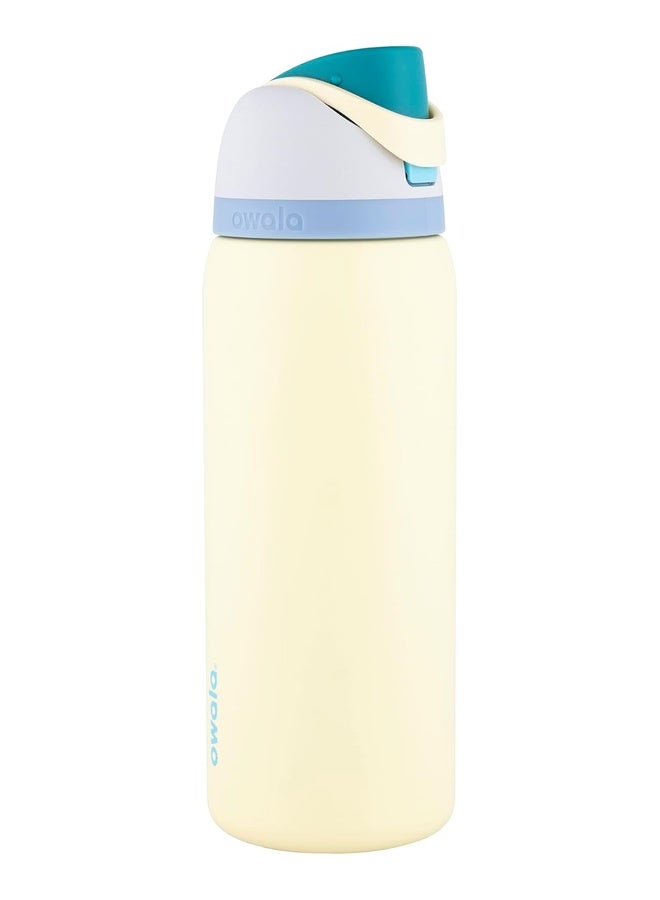 Owala 16 oz (470 ml) Kids Freesip Insulated Stainless Steel waterbottle with straw BPA-Free, Keeps Water Cold for Up to 24 Hours - 90s Kid - Image 1