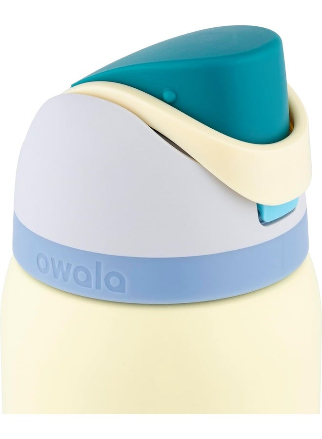 Owala 16 oz (470 ml) Kids Freesip Insulated Stainless Steel waterbottle with straw BPA-Free, Keeps Water Cold for Up to 24 Hours - 90s Kid - Image 2