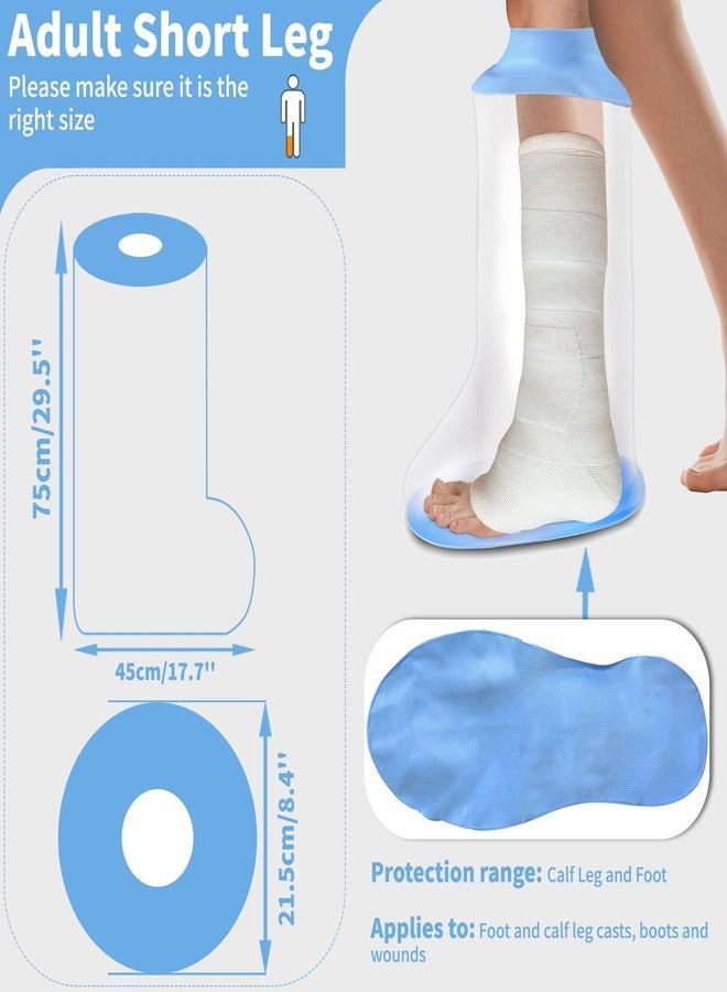 KEEFITT Waterproof Extra Wide Leg Cast Shower Cover with Non-Slip Bottom, Watertight Elastic Silicone Foot Cast Shower Protector for Foot After Surgery, Bunion Surgery, Large Casts, Fracture and Boots - Image 2