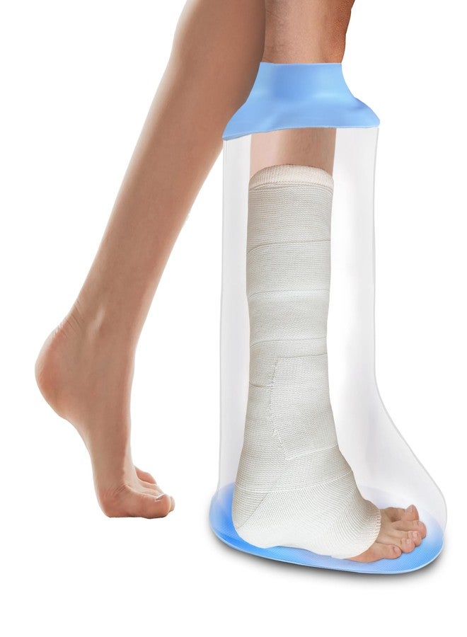 KEEFITT Waterproof Extra Wide Leg Cast Shower Cover with Non-Slip Bottom, Watertight Elastic Silicone Foot Cast Shower Protector for Foot After Surgery, Bunion Surgery, Large Casts, Fracture and Boots - Image 1
