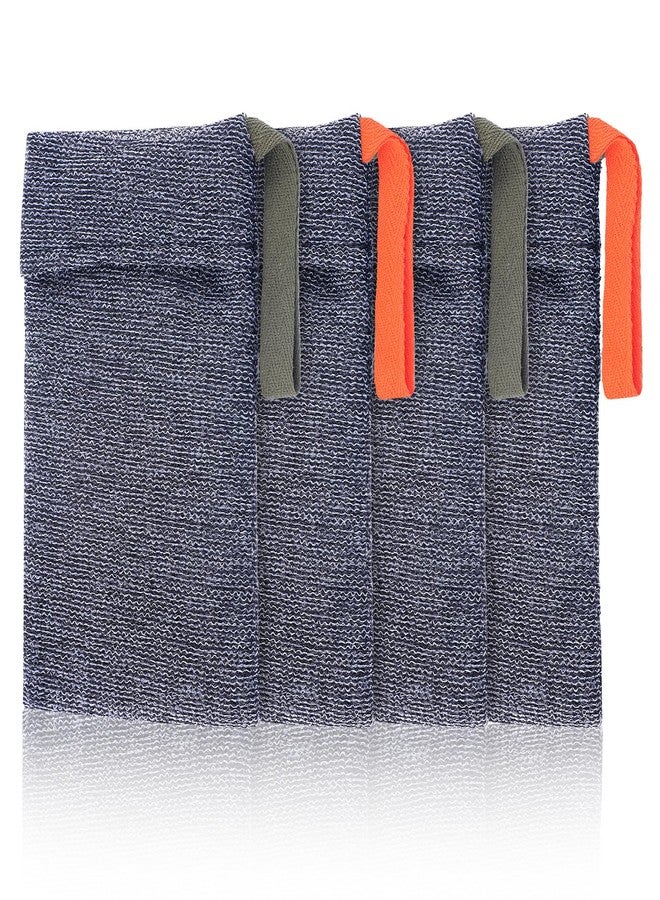 Wanmu 4 Pcs Exfoliating Soap Bags, Deep Exfoliating Foaming Soap Savers with Quick-Dry Mesh, Body Scrubber Bar Soap Pouch Sock for Bath Shower - Image 1