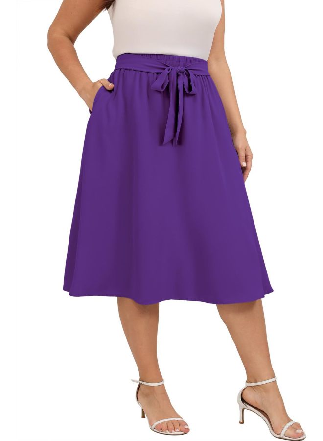 Custom-made Small Batch Women's Elegant Pleated High-waisted Casual Skirt With Pockets For Summer