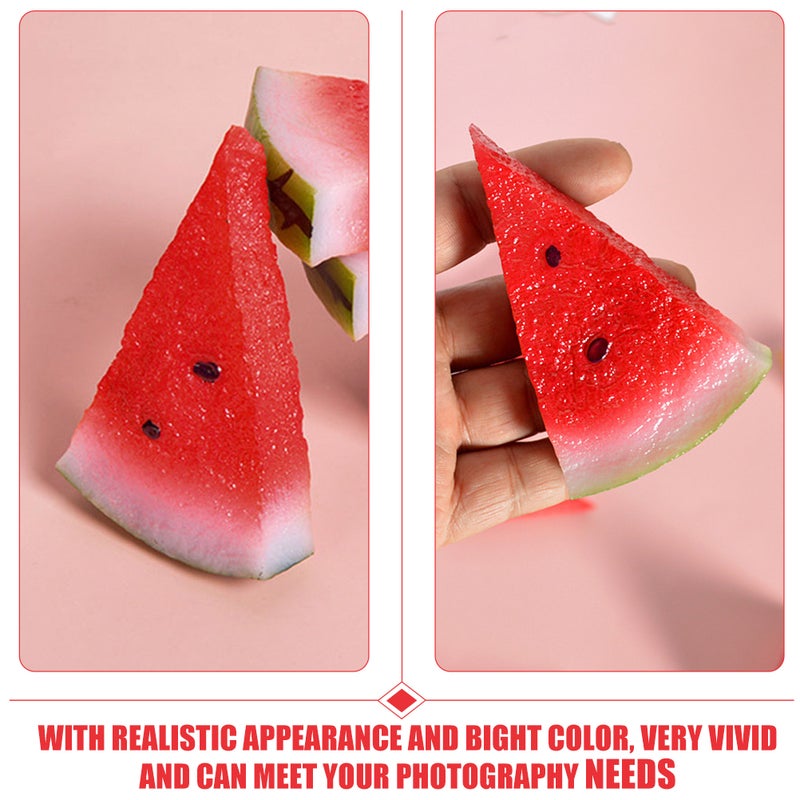 6 pcs Artificial Watermelon Slices Simulation Watermelon Model Fake Fruit Decor - Image 5