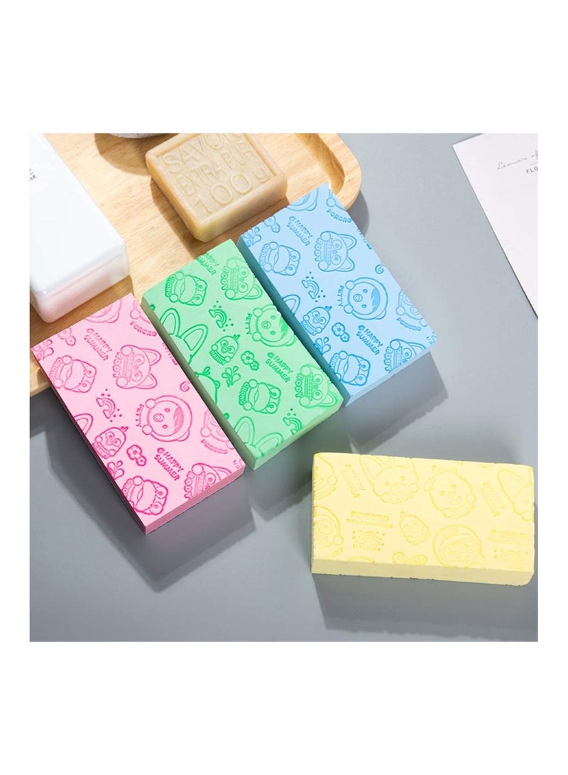 4pcs sponge that exfoliates the skin in the shower and removes dead skin - Image 1