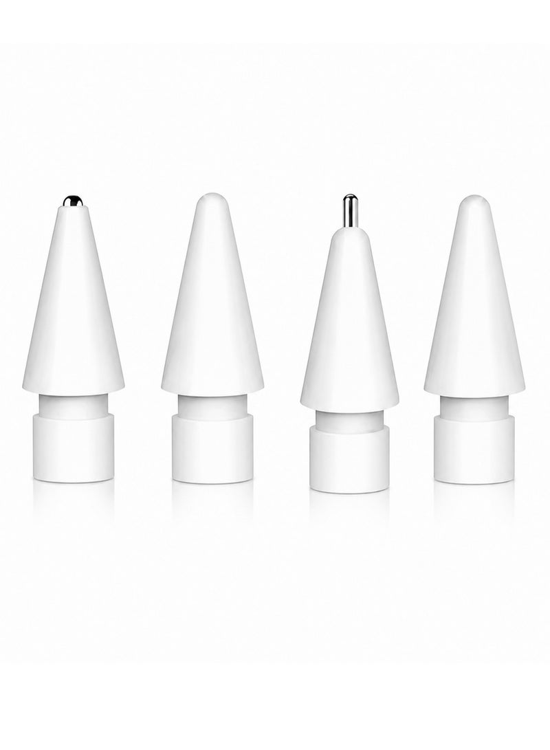 تلميحات استبدال بقلم رصاص أبل الجيل الثاني/الجيل الأول/USB-C/قلم رصاص أبل برو، لا تآكل بقلم رصاص أبل تلميحات قلم رصاص أبل، قطع قلم رصاص معدنية للتحكم بدقة قلم مثل 0.78mm تلميحات أطول بقلم رصاص آي باد -(4 حزمة) - Image 1
