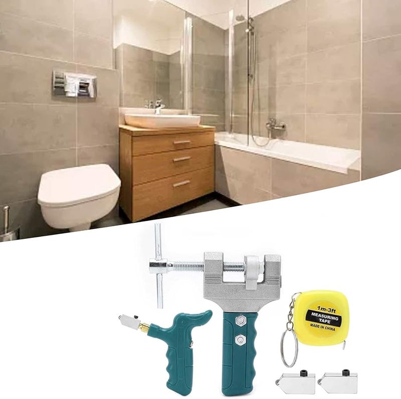 مجموعة قاطع البلاط اليدوي مع كماشة التكسير لبلاط القشرة الخزفي الزجاجي للجدران - Image 3