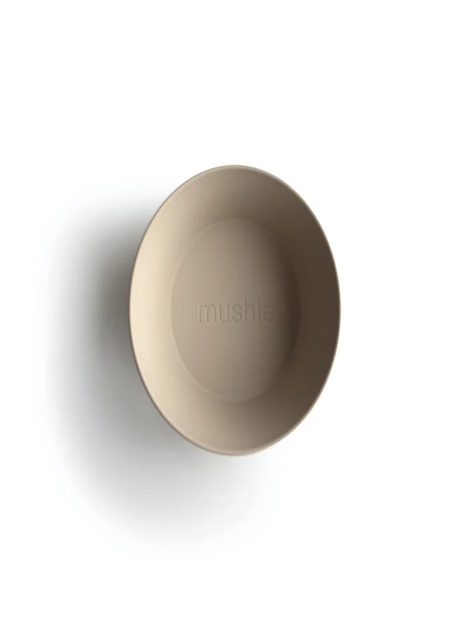 mushie Set Of 2 Round Dinner Bowls - Vanilla