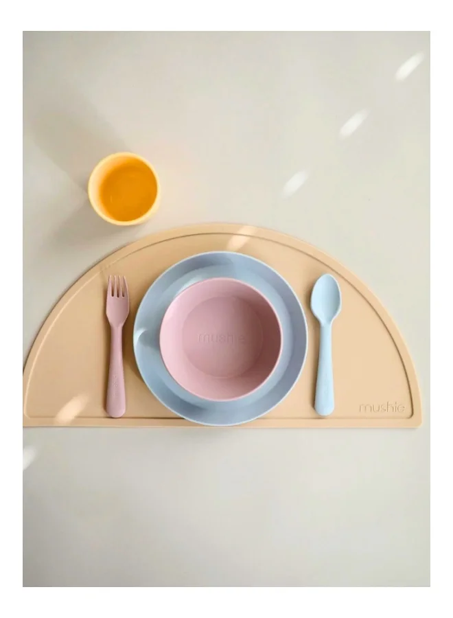 mushie Set Of 2 Round Dinner Bowls - Vanilla