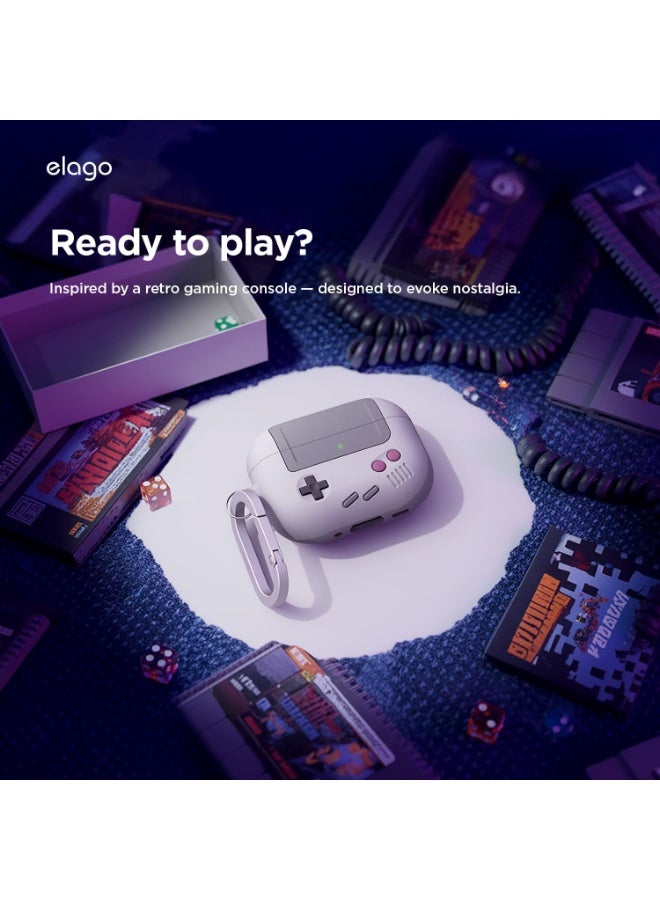 Elago AW5 Hang Compatible with AirPods Pro 3  Case Cover (2025) with Carabiner - Light Grey - Image 3