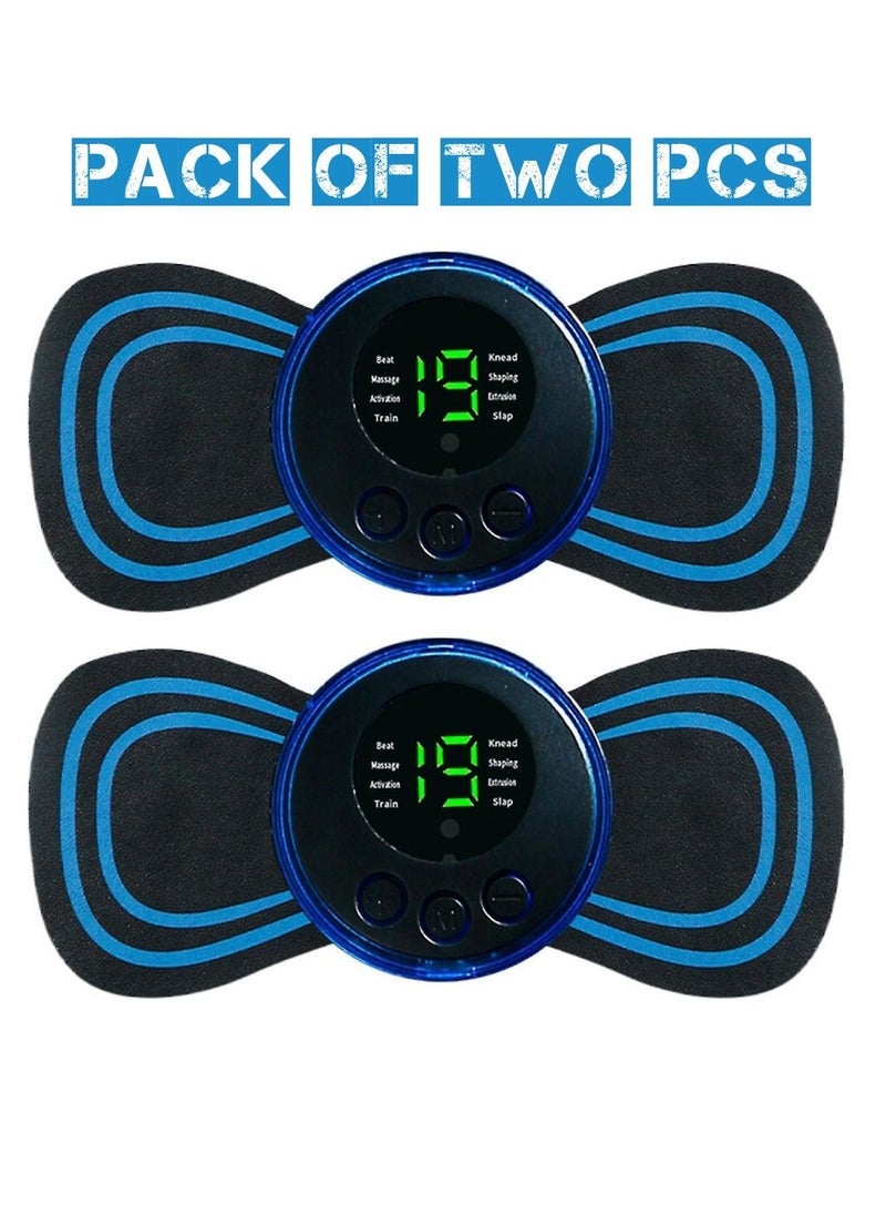 إلترازون Pack Of 2 Pcs Mini Ems Lymphatic Drainage Massager Pad For Arms Neck Shoulder Back Waist Legs - Image 1