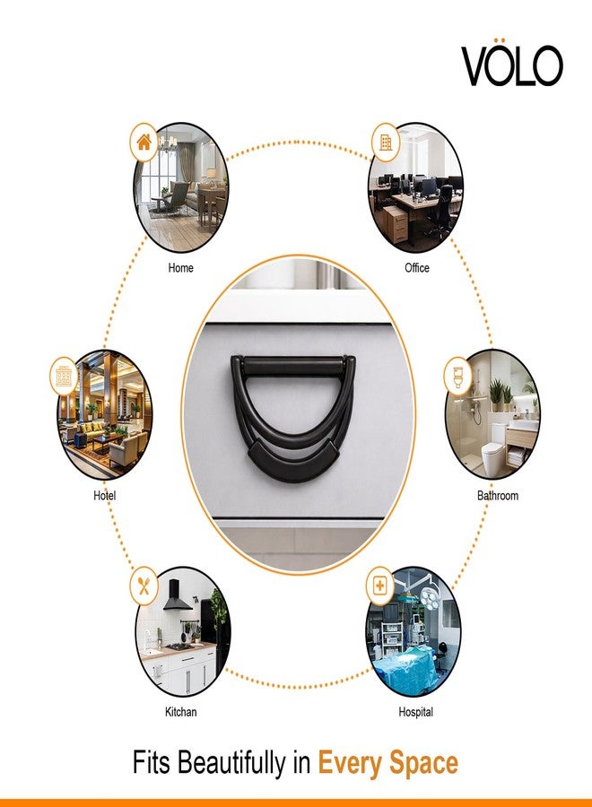 VOLO Cabinet Drawer Knobs - Versatile for Home, Kitchen, Office, and Hotel Doors (Model Kadi-52) (2, Black) - Image 4