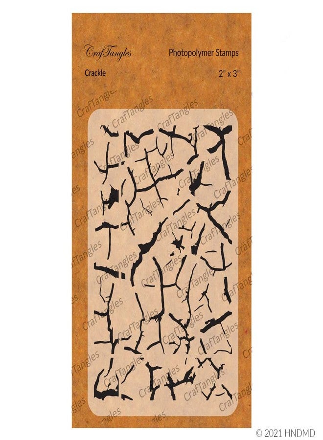 CrafTangles Photopolymer Stamps - Crackle (Reusable, Clear Stamp Set for DIY, Stamping, Scrapbooking, Diary, Journal, Cardmaking etc) - Image 2