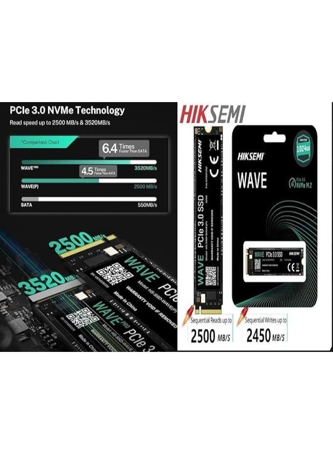 HIKSEMI WAVE(P) 256GB NVMe M.2 PCIe Gen 3 SSD Up to 1200MB/s, Internal Solid State Drive for Desktop Laptop Computer - Image 2