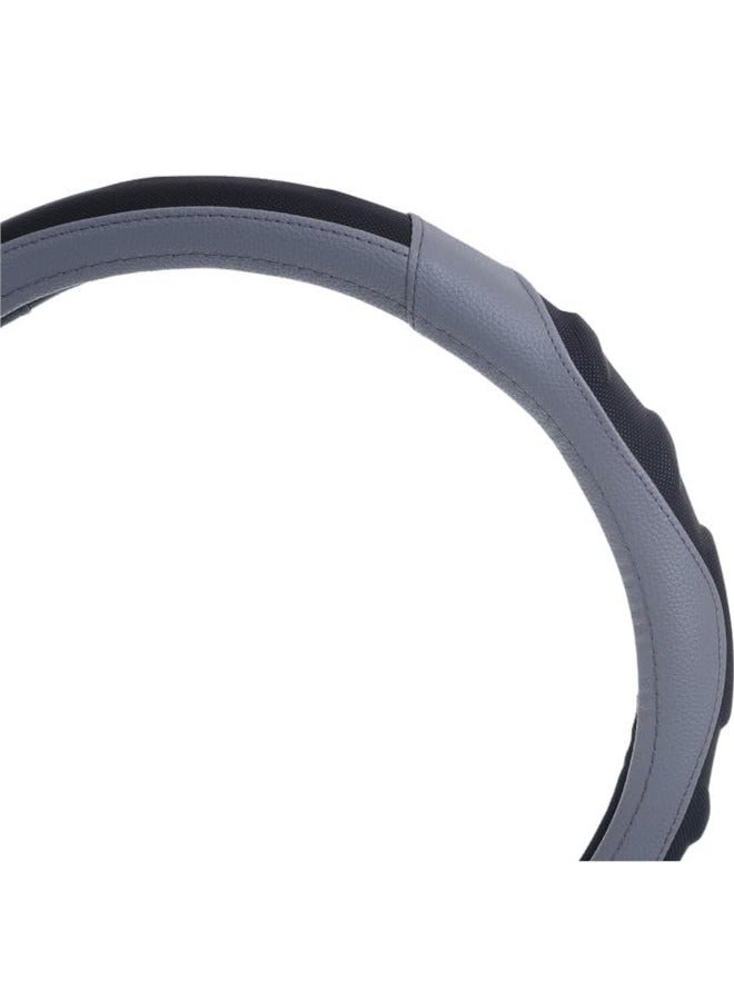 غطاء طارة دركسيون من الجلد والمطاط - رمادي - ثلاثي الابعاد - Image 3