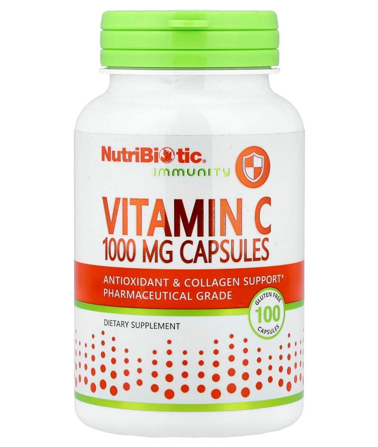Nutribiotic Immunity Vitamin C 1000 mg 100 Gluten Free Capsules