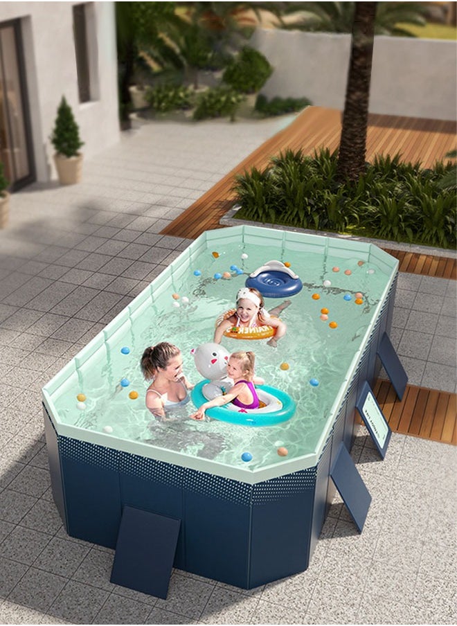 Arabest - Foldable Non-Inflatable Kids' and Adults' Outdoor Swimming Pool - Hard Plastic Shell, Kid Pool for Backyard Dog Pools - Image 1