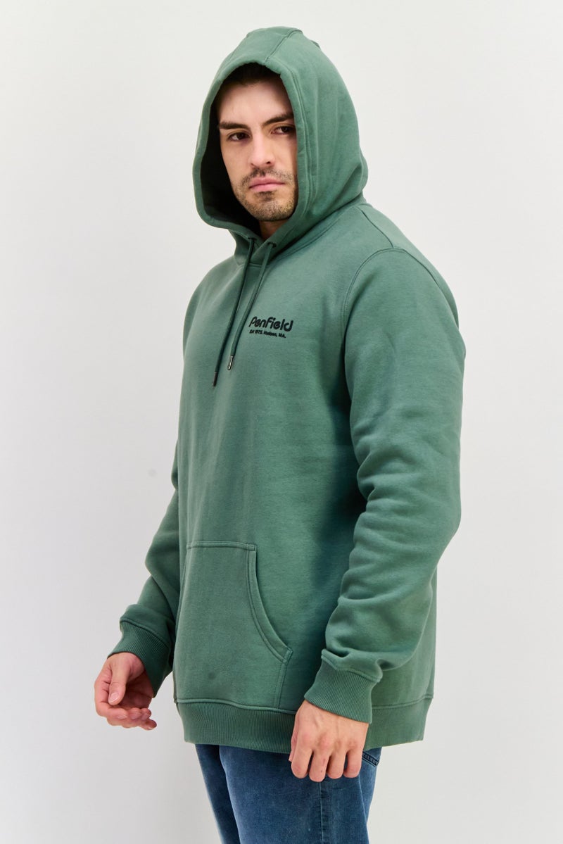 Penfield Men Long Sleeve Brand Logo Hoodie, Green - Image 3