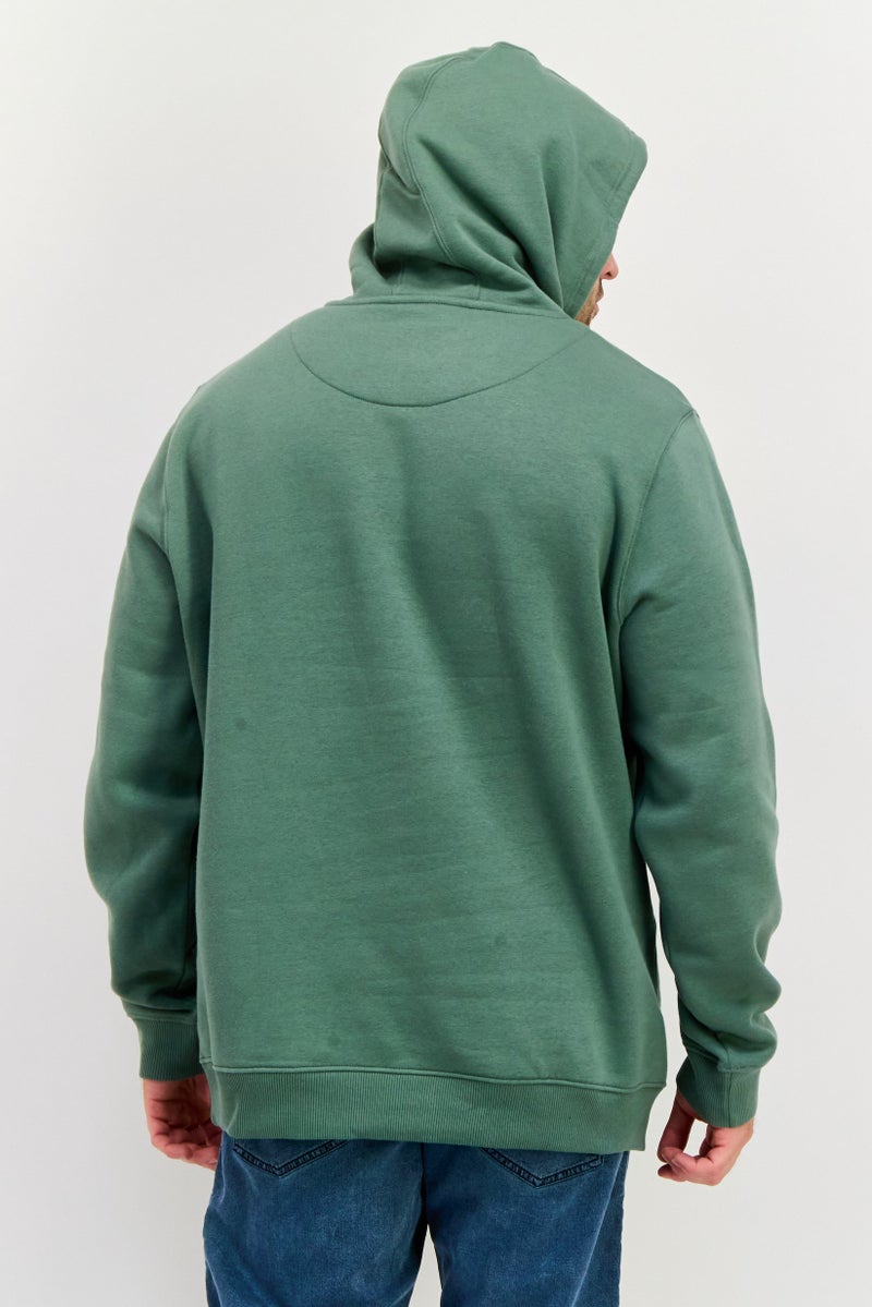 Penfield Men Long Sleeve Brand Logo Hoodie, Green - Image 4