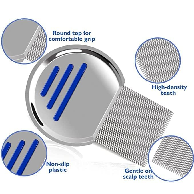 ELITEWAVE Lice Comb For Women And Kids Stainless Steel Lice Terminator Fine Nit Lice Egg Removal Comb For Women Lice Comb Hair Scalp Louse And Eggs Remover - Image 3