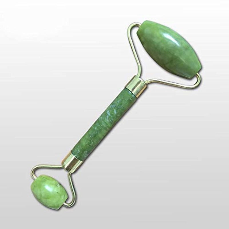 Facial Massage Roller Double Heads Jade Stone for Relaxation and Slimming