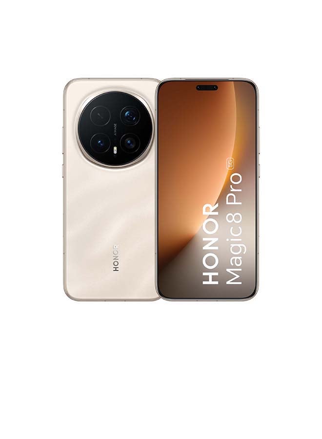 هونور Magic 8 Pro Dual SIM 5G Sunrise Gold 12GB RAM 512GB - Middle East Version - Image 1