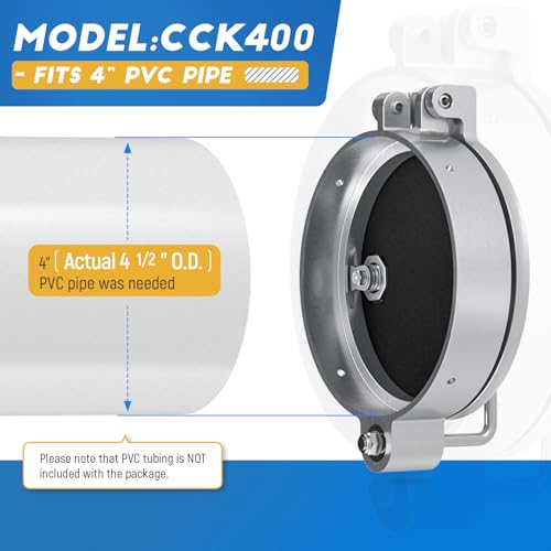 AA-Racks AA Products Universal Conduit Carrier Kit Fit 4" PVC Pipe, No Drilling Required, Silver - Image 2