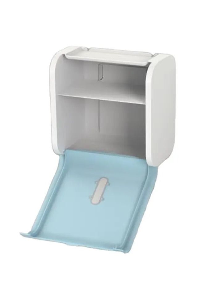 vsell24 Toilet Paper Napkin Holder Storage Box Compatible with Roll Paper Tissue Paper for Bathroom Kitchen Living Room Blue  - Image 4