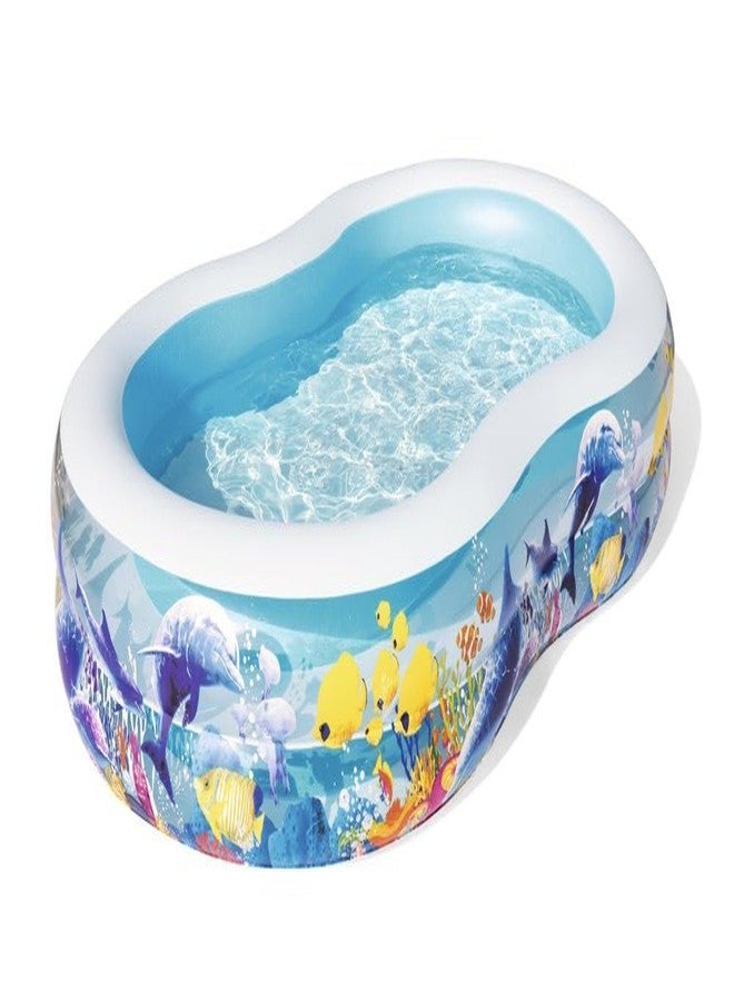 KinderTales® Large Family Swimming Pool – Inflatable PVC Pool with 2 Rings, Soft Walls, I-Beam Construction, Quick Drain Plug & Repair Patch, 544L Capacity, Kids 3+ Years - Image 3