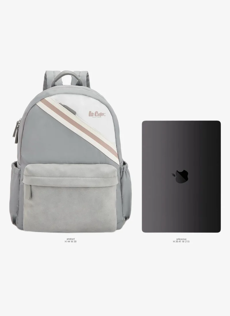 لي كوبر Logo Print School Backpack With Adjustable Shoulder Straps